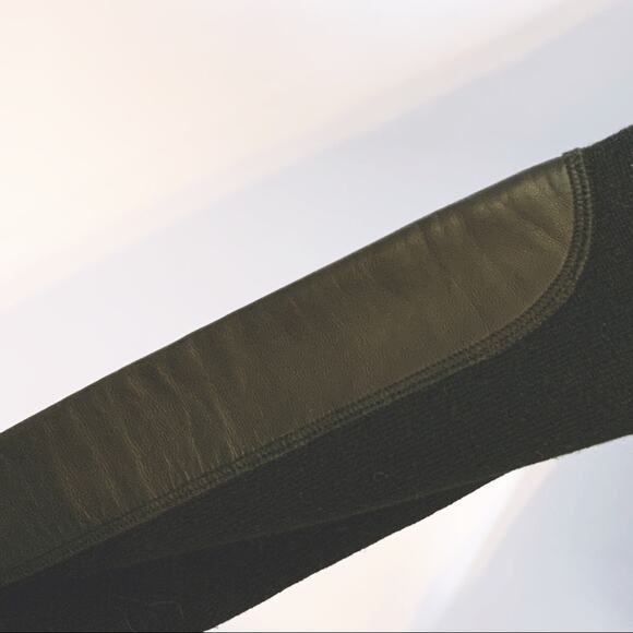 NWT The Kooples silk front leather patch sweater - Picture 2 of 6